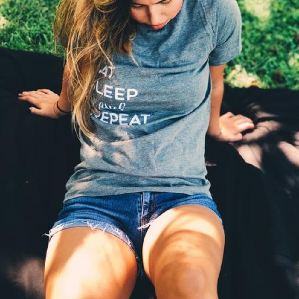EAT SLEEP TRAVEL REPEAT Travel T-shirt